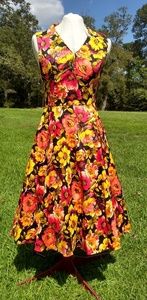 Vintage women's 50s pinup style dress